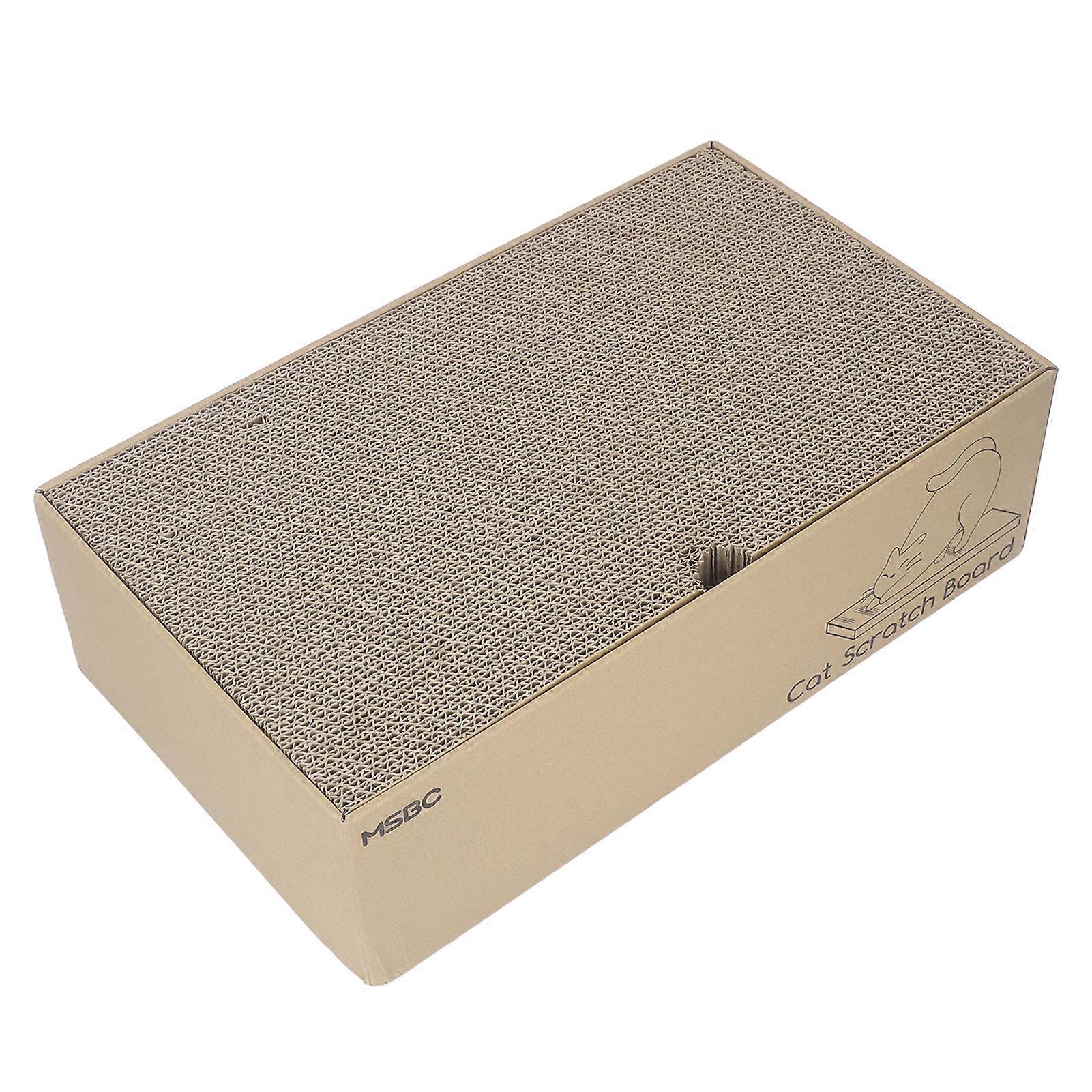 Cat Scratching Pad Box Set Scratch Resistant Corrugated Cat Scratcher Board Kit for Indoor Kitten