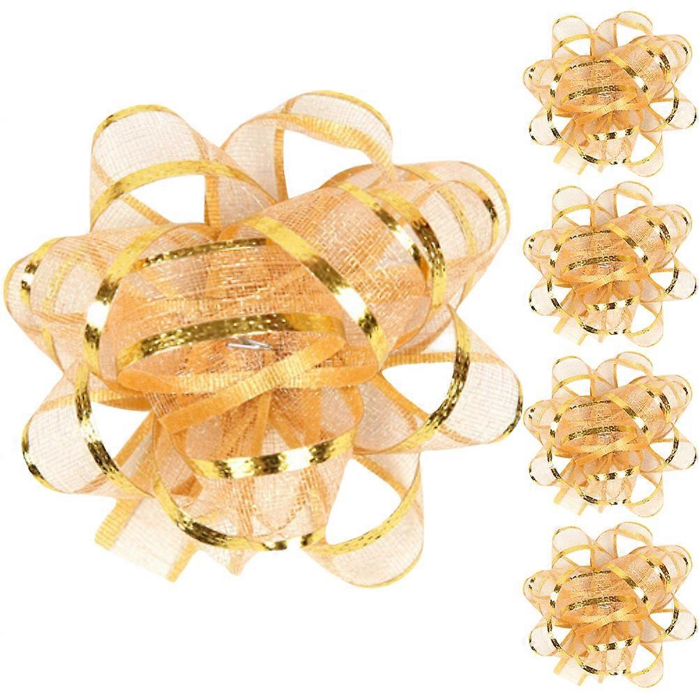 Festive Wrapping Bows Decorative Effect For Gifts Gift Hampers 5Pcs In Semi-Circular Shape Perfect For Christmas