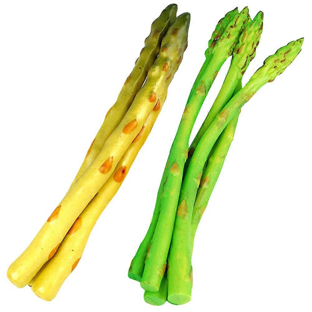 8pcs Artificial Asparagus Photo Prop Assorted Color PVC Decor for Restaurant Display and Events