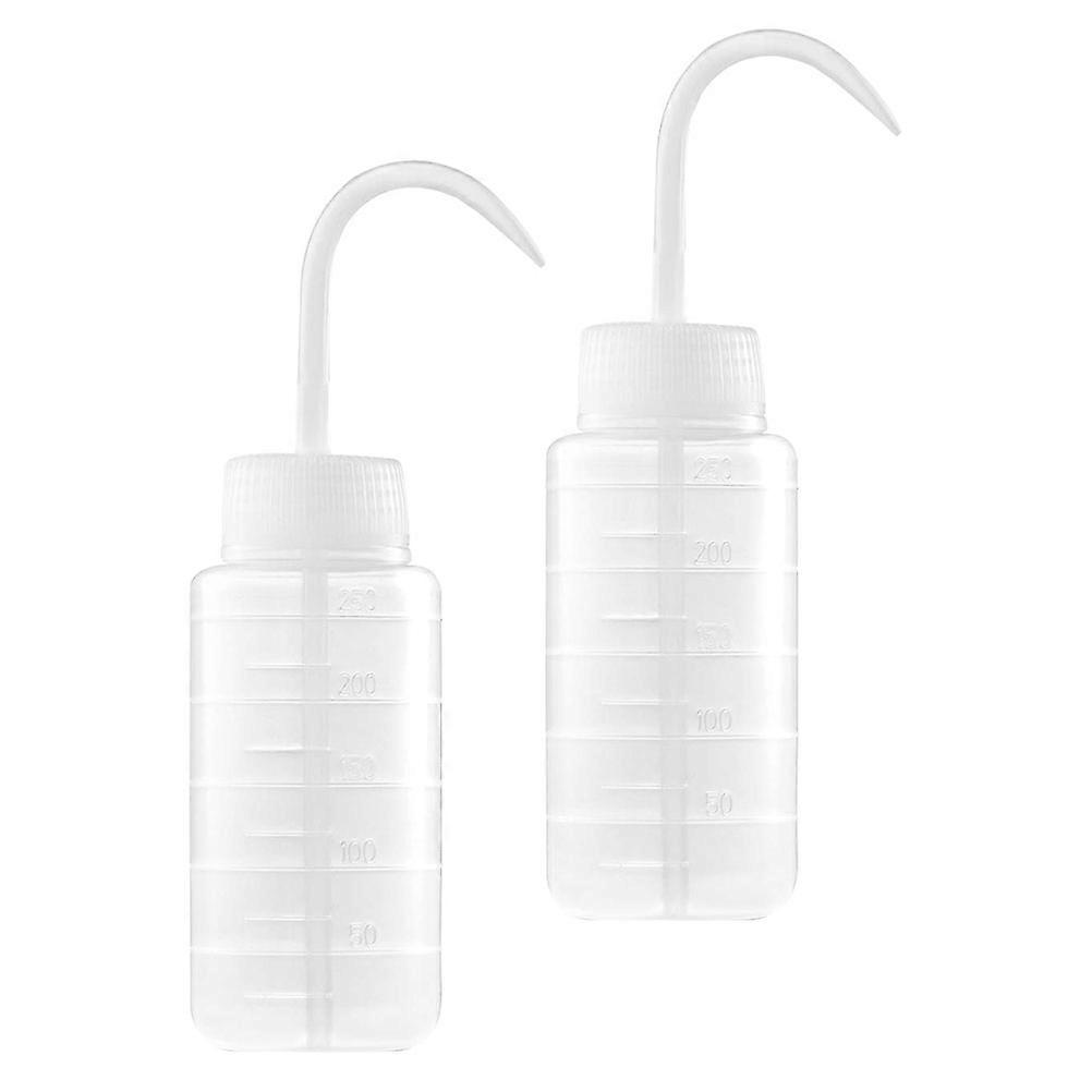 White Hairdressing Tool Bottles for Long-term Use with Clear Scale 250ml 2pcs