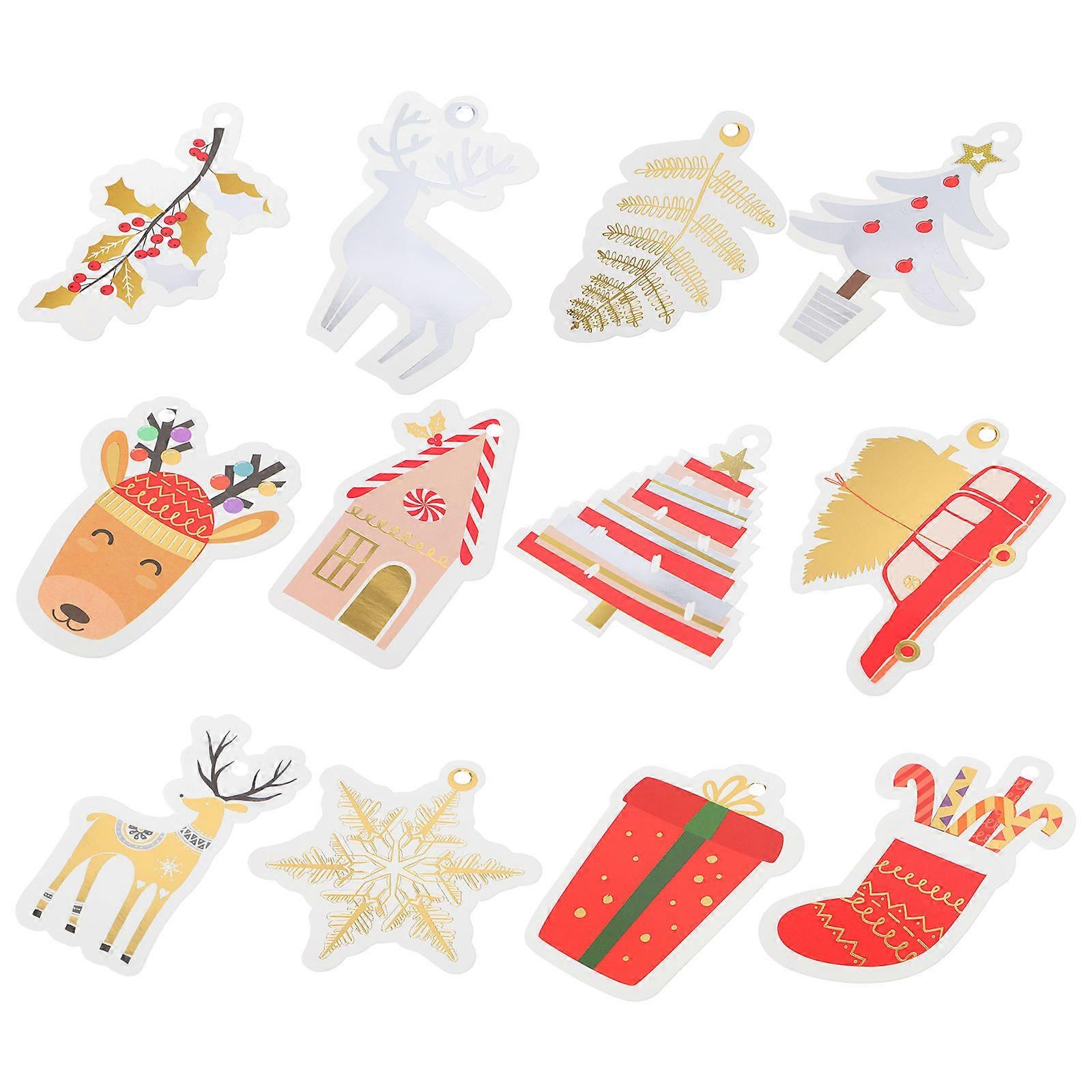 Christmas Tree Hanging 144Pcs Decorations Featuring Cartoon Modeling Chic Tree Accessory Lightweight Paper