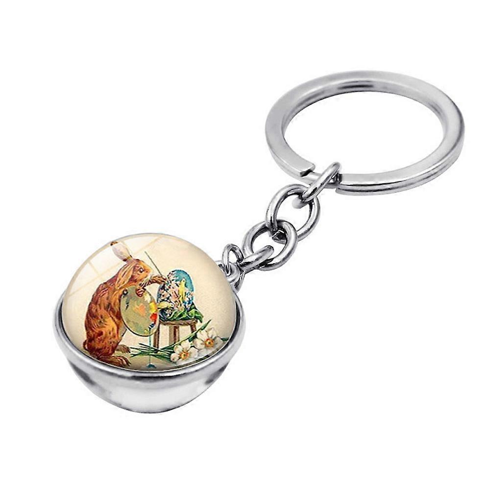 Easter Rabbit Keychains Stylish Key Holder for Decor 3Pcs Assorted