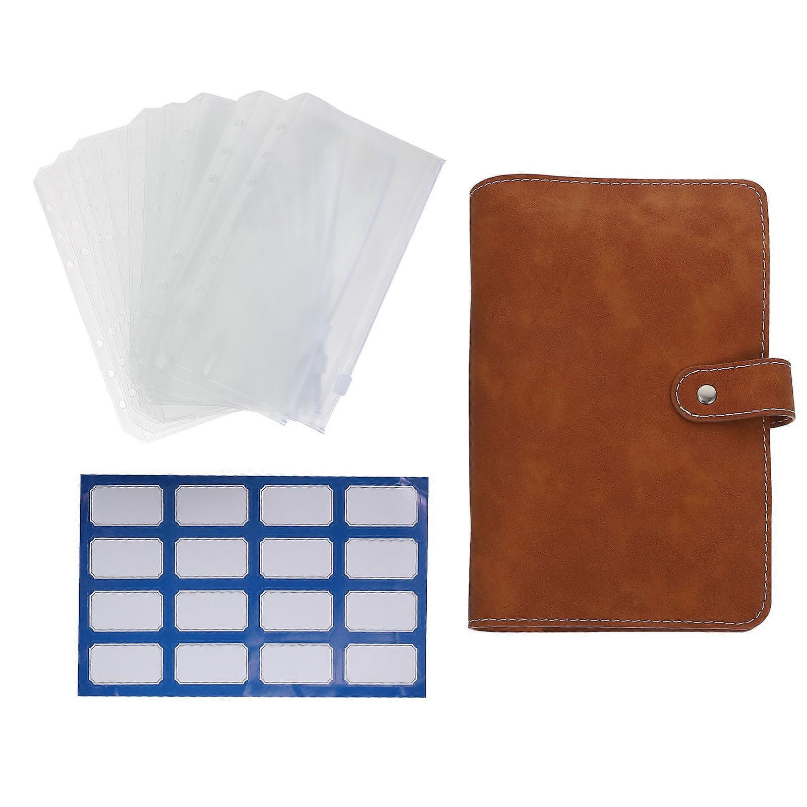 Cash Budget Notebook Set with Zipper Pockets, Loose Leaf Binder, Transparent Pouches, Labeling Tags, Portable Financial Organizer