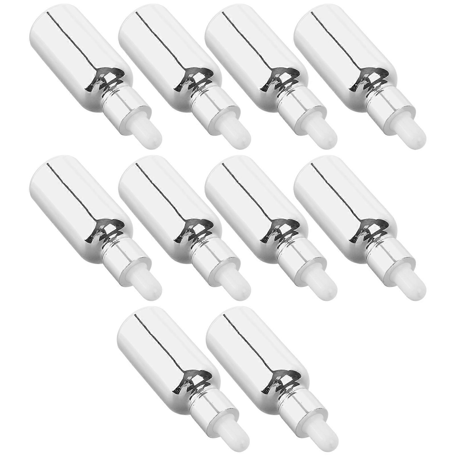 10pcs Dropper Bottles for Essential Oils, Hair Oil & Cosmetics – Durable with Rubber Tip for Precise Dispensing