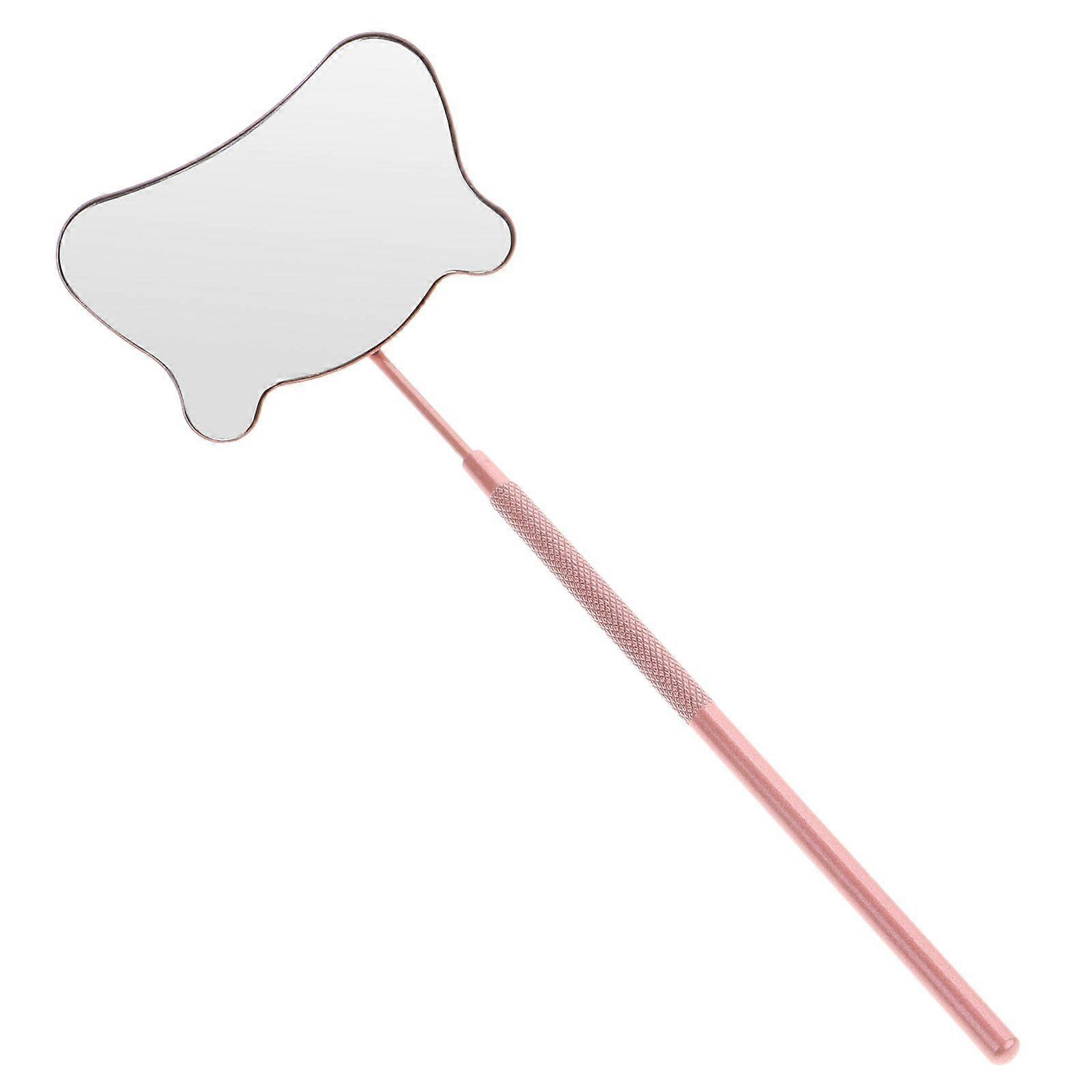 Stainless Steel Lash Mirror for Eyelash Extensions Handheld Eyelash Mirror Portable Makeup Lash Mirror Eyelash Extension Assist Mirror Tool