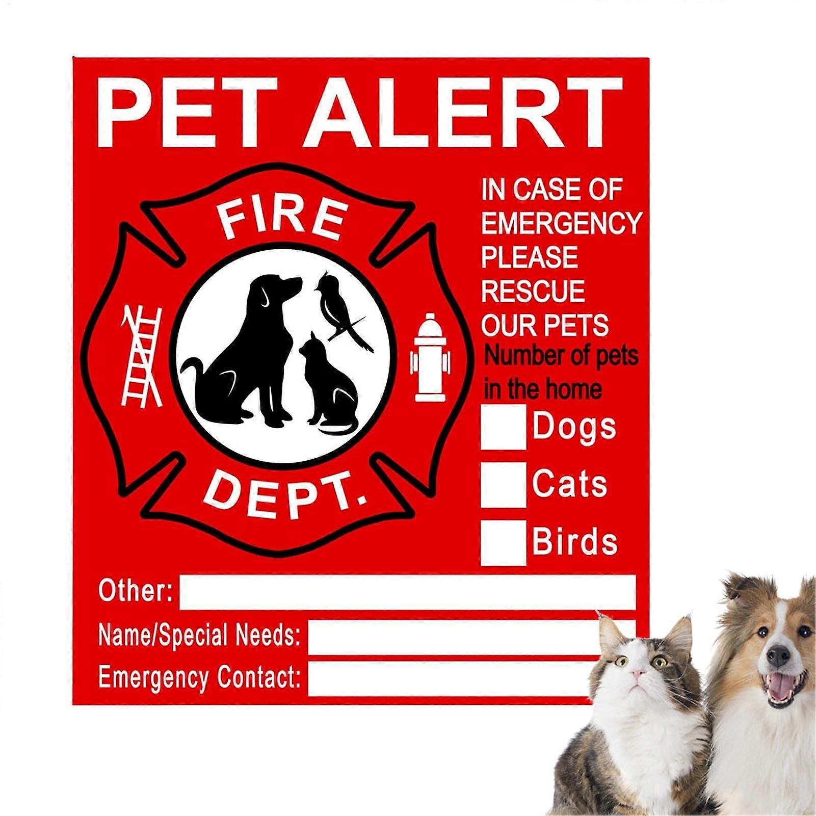 Pet Inside Sticker Save Our Pets Finder Window Stickers for Fire Rescue Safety