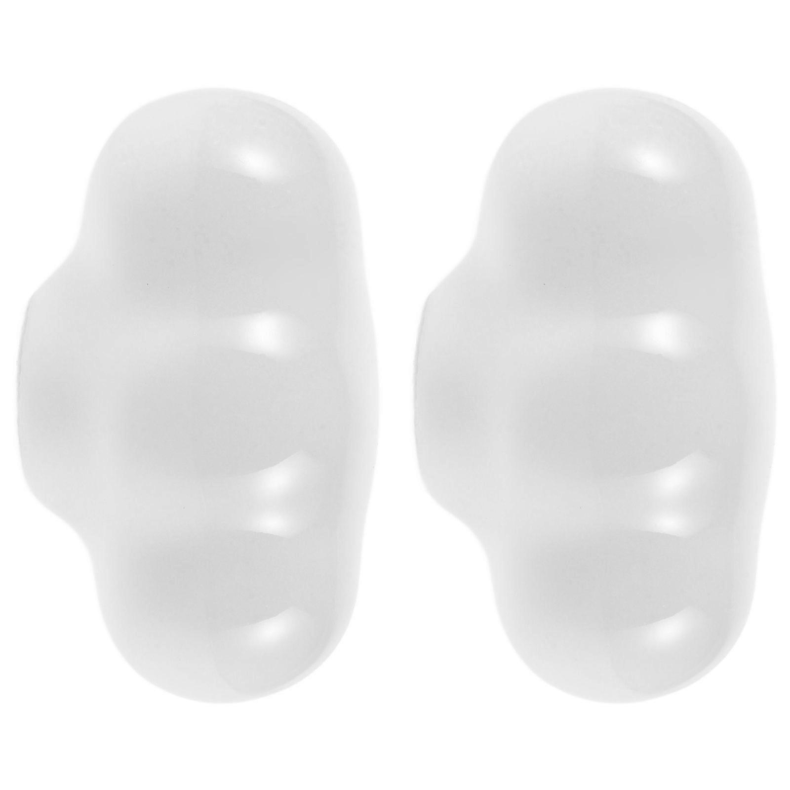 2pcs Cloud Shaped Handle Adorable Pull Bar Delicate Drawer Knobs Creative Ceramic Handle for Home Office Kids Room Shop (White)