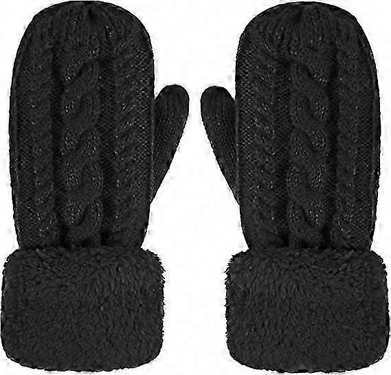 Women's Winter Super Soft Knitted Gloves - Thickened Warm Wool Windproof & Cold Proof Gloves