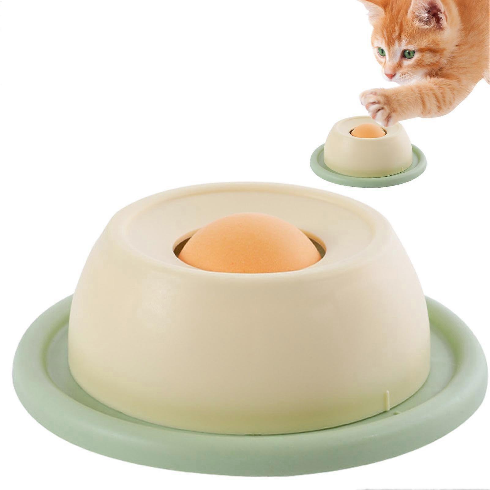 Slow Feeding Cat Bowls - Round Rotating Interactive Feeder for Anti Vomiting Cats, Puzzle Food Bowl for Pets