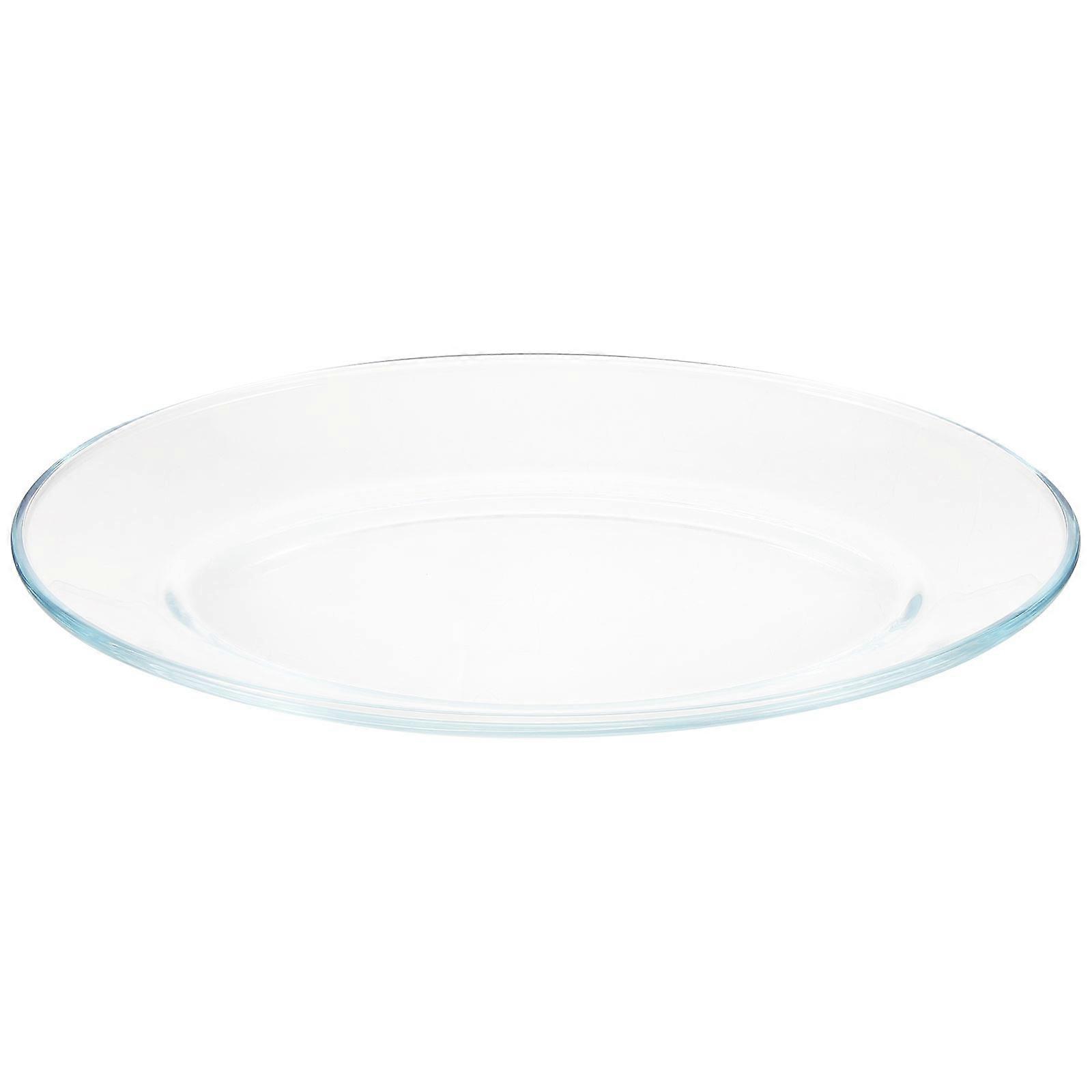 Balık Servis Tabağı Cam Yemek Tabağı Partiler İçin Gıda Kabı Şeffaf Isıya Dayanıklı Fırın Güvenli 1 Adet