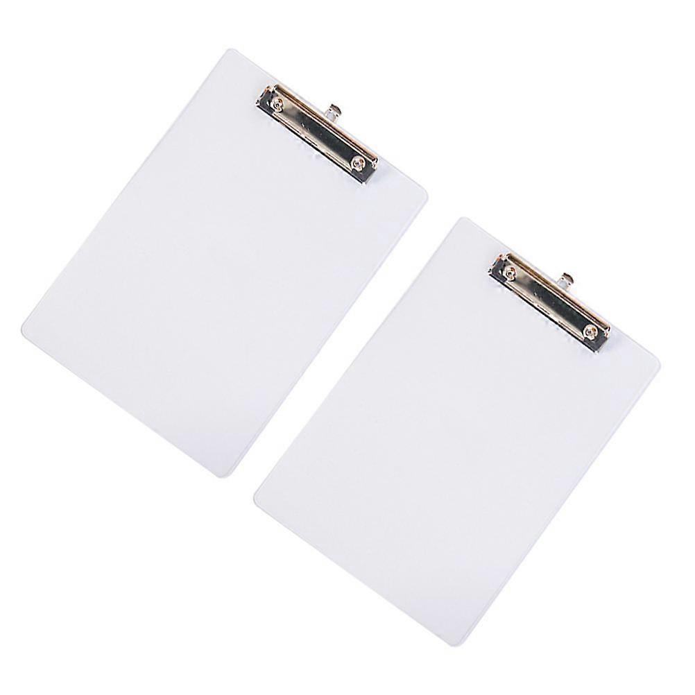 Transparent Clipboards Clip Boards for School Classroom Plastic White Menu Board 2Set