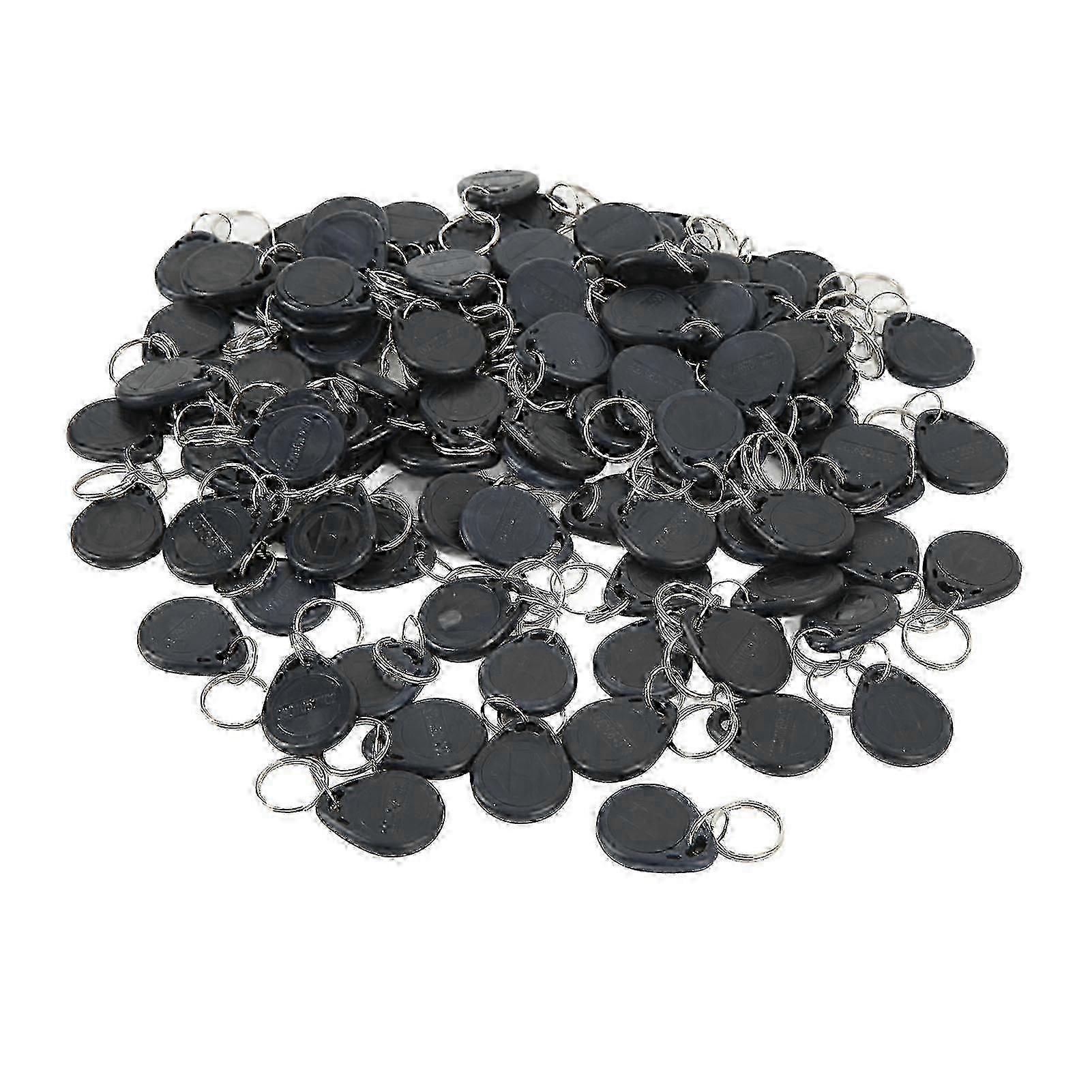 100PCS 125KHz Waterproof RFID Key Fobs for Parking Access Control - Black Proximity Keys