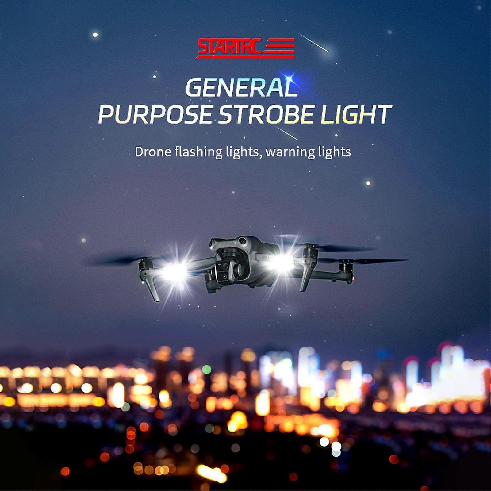STARTRC Drone Lights for Night Flying Anti-Collision Drone Lights Drone Strobe Lights 3 Lighting Colors Built-in Battery for Cars Drone Aircraft Motor