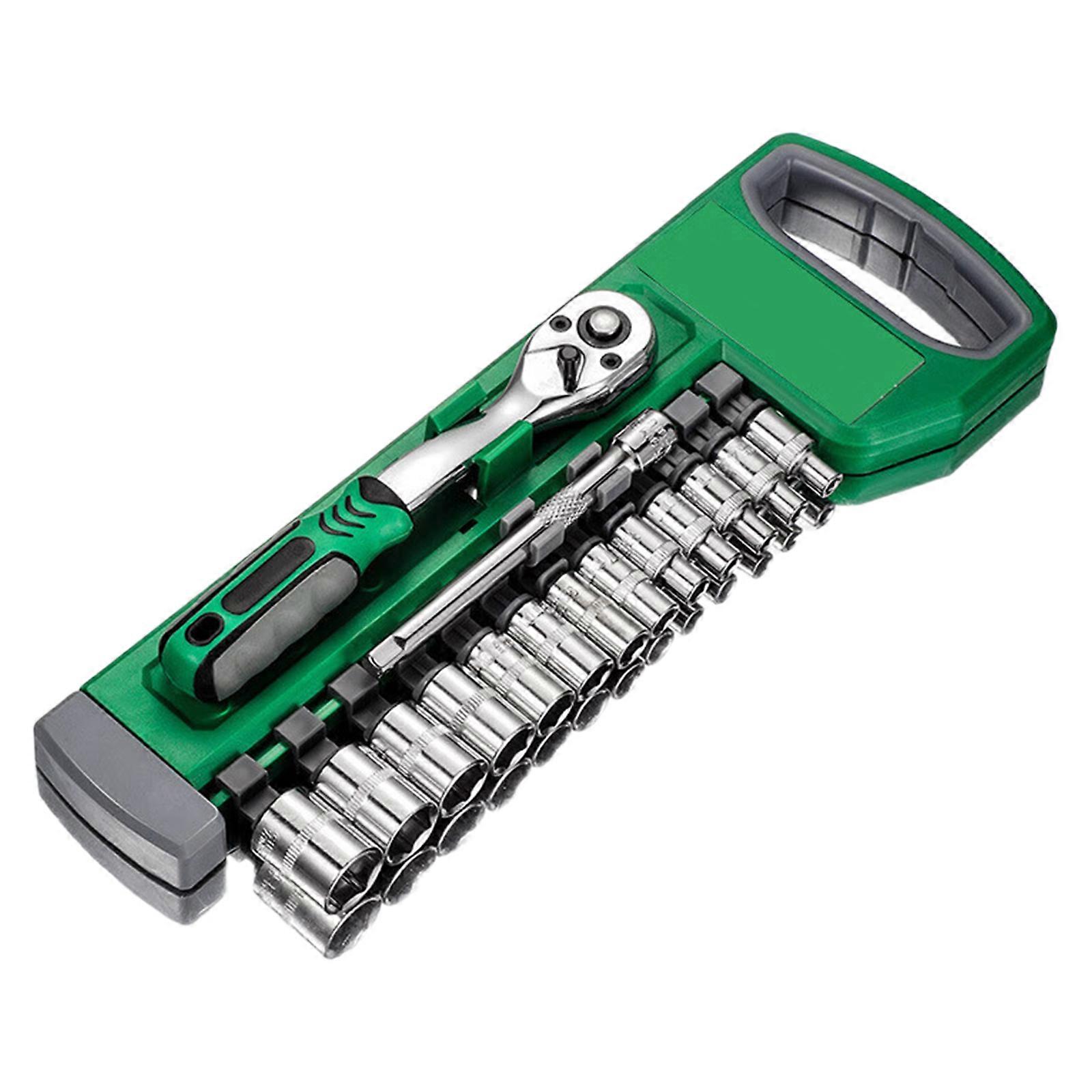 Comprehensive 1/4Inch Drive Wrench Set Convenient Storage Case Included Perfect for Tight Space and Mobile Workshops Multicolor
