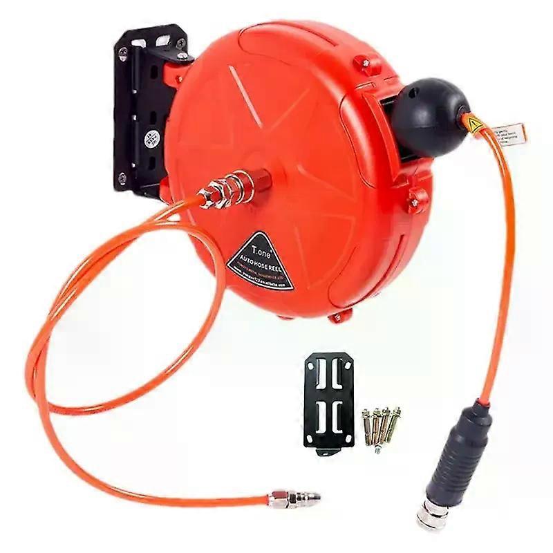 Compressor Slanghaspel Intrekbaar 10m Automatisch Terugspoelgereedschap Commerciële Haspel Met Draaibeugel Snelle Koppeling Luchtcompressor