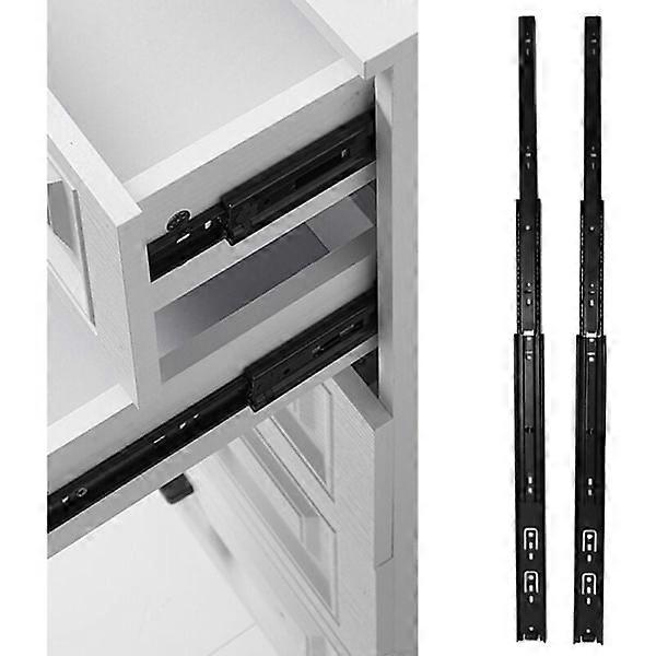 18 inch 10 Pairs Drawer Slides 3-Section Extension Heavy Duty Guide Rail for Home Office KLB