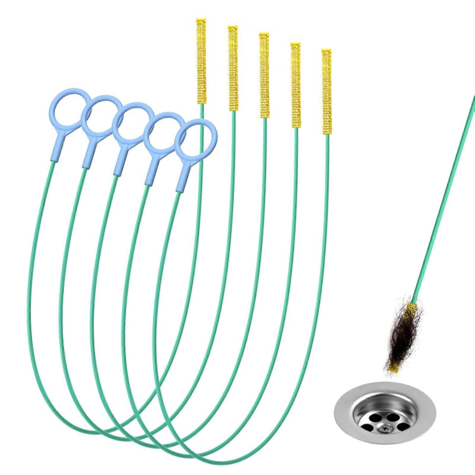 Durable PVC Drain Cleaning Brush Tool Efficient Unclogger For Sink Shower Pipe Clogs Multicolor