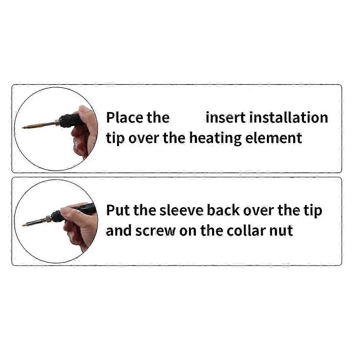 Heat Insert Nut Iron Tip Heat Set Soldering Iron Tip M2 M2.5 M3 M5 M6