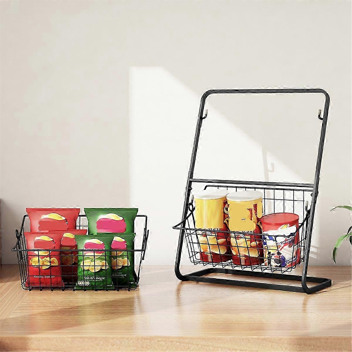 Kitchen Organizer Shelf Double Layer White