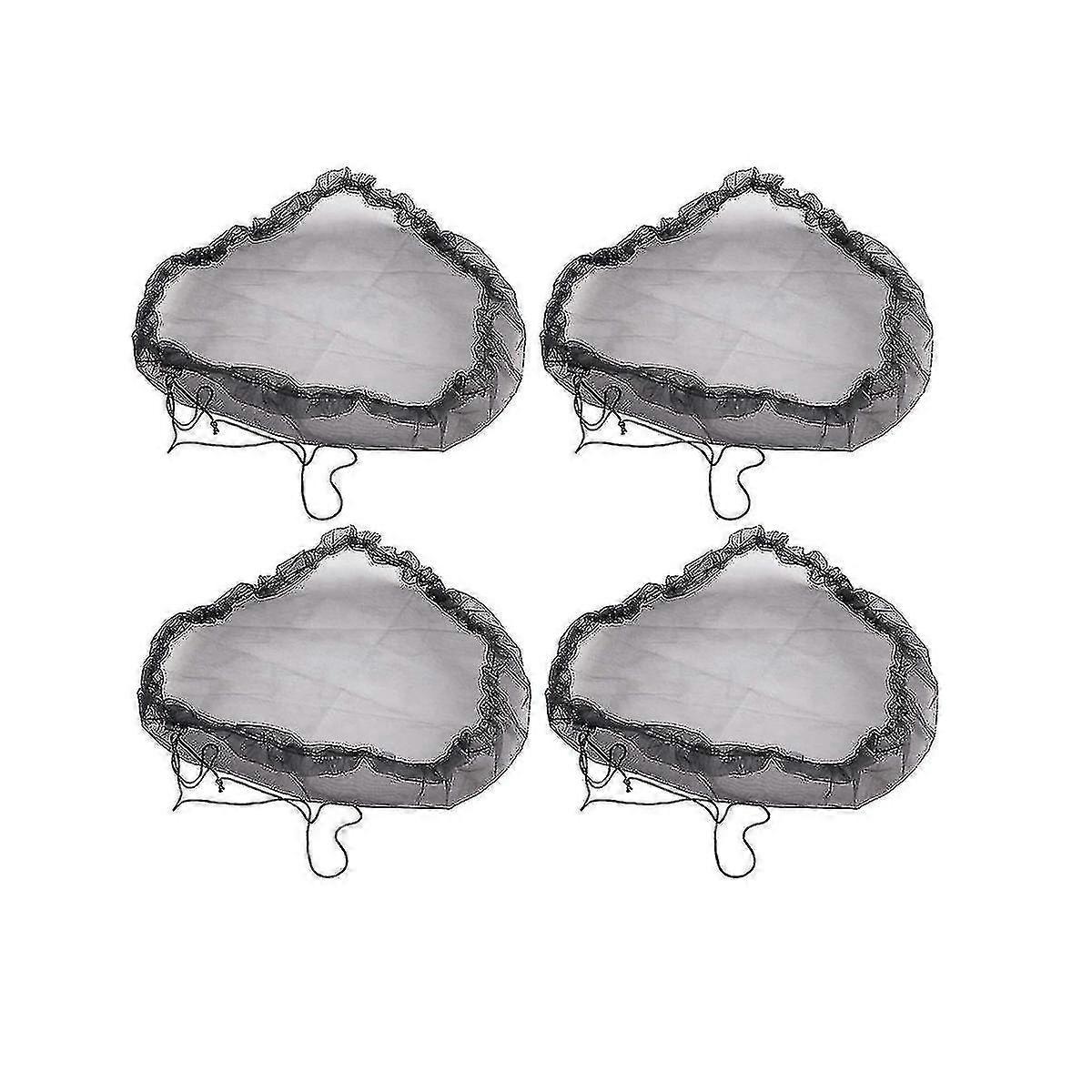 Rain barrel mesh covers, four-piece set, adjustable, durable, and insect and leaf-proof