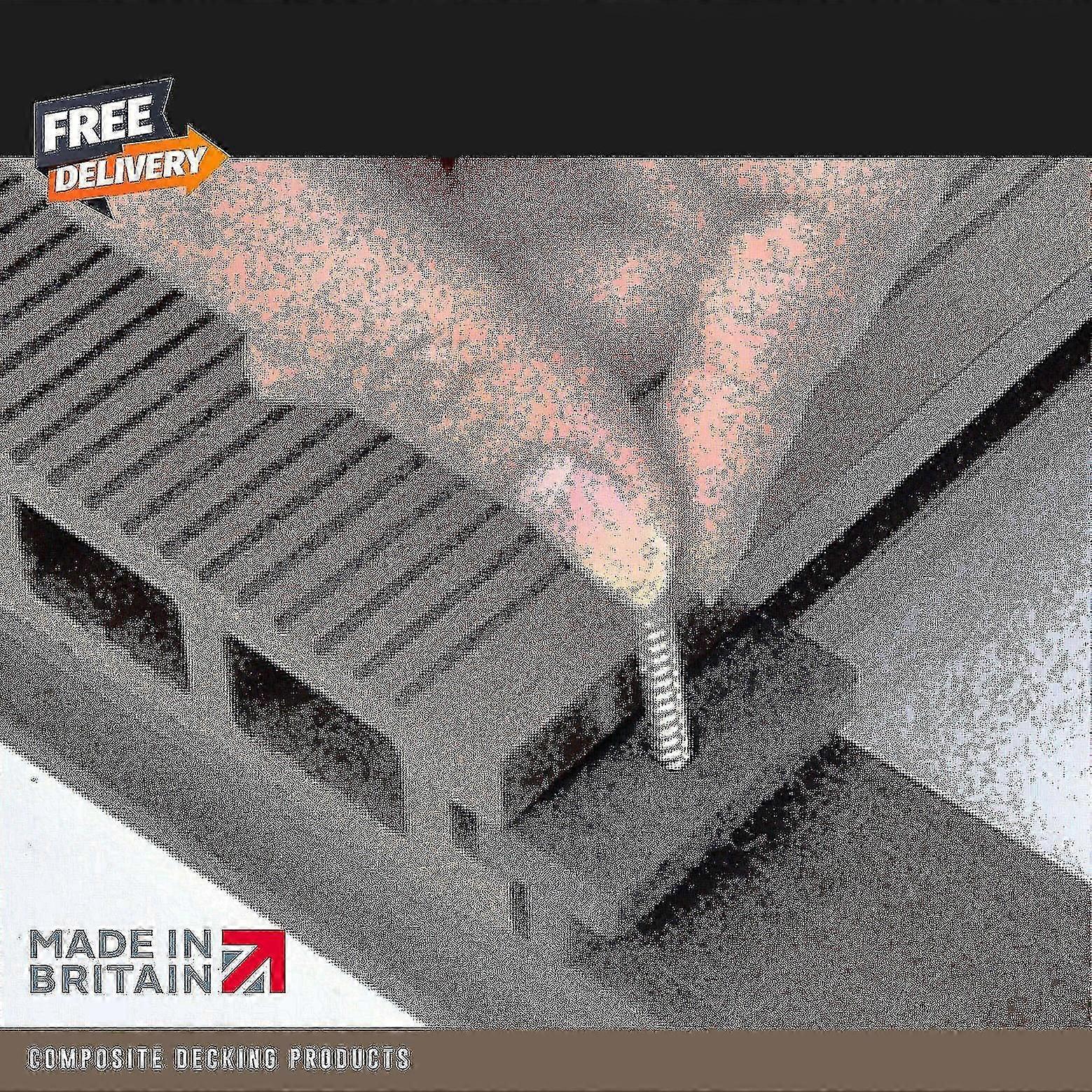 100 Composite Decking Clips Fixations T-clips Fixations en plastique 100 Sac