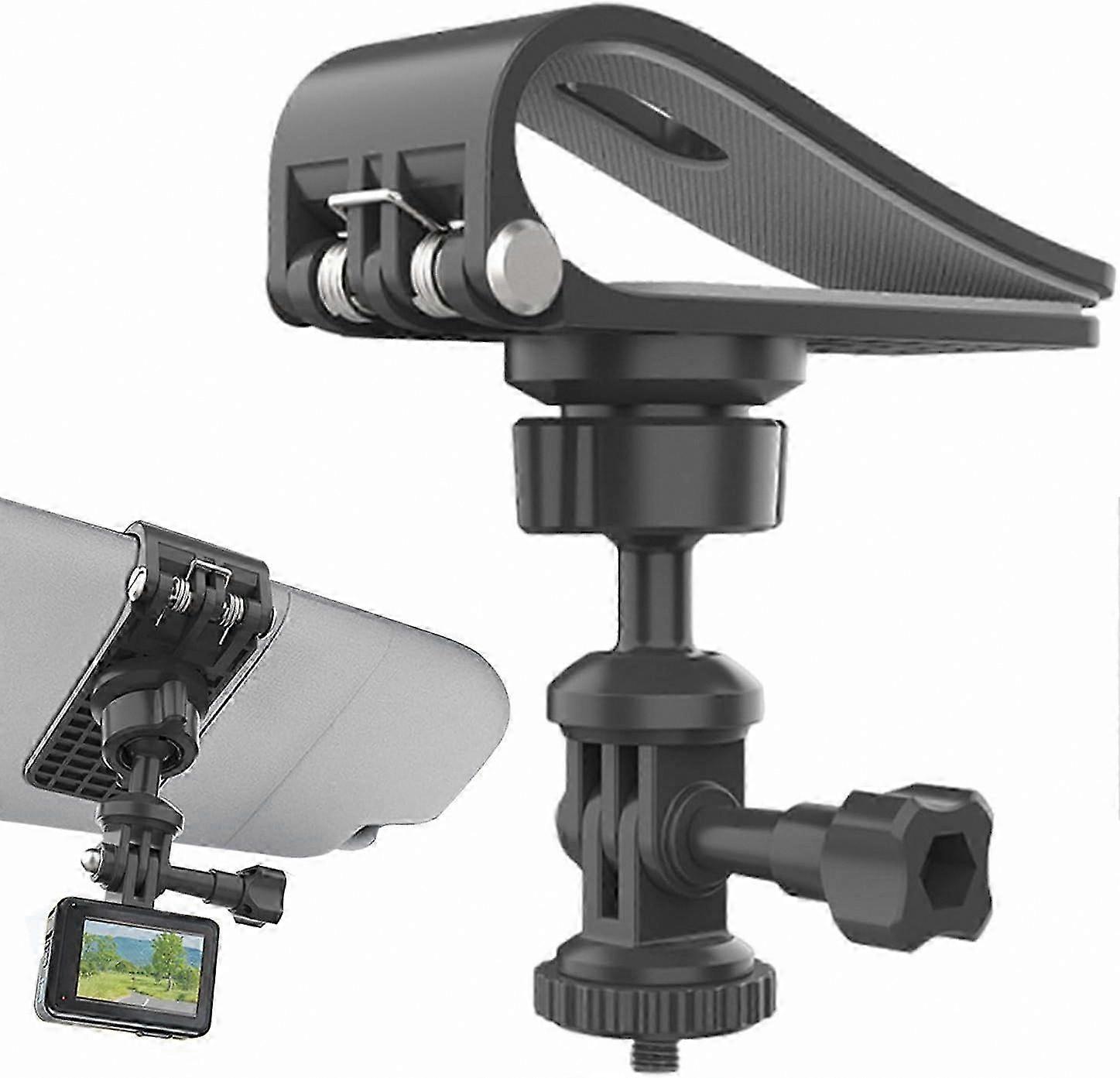 Universal Sun Visor Mount for Action Cameras with 1/4 Inch Interface, Quick Clip Design for Easy Installation on Car Visors