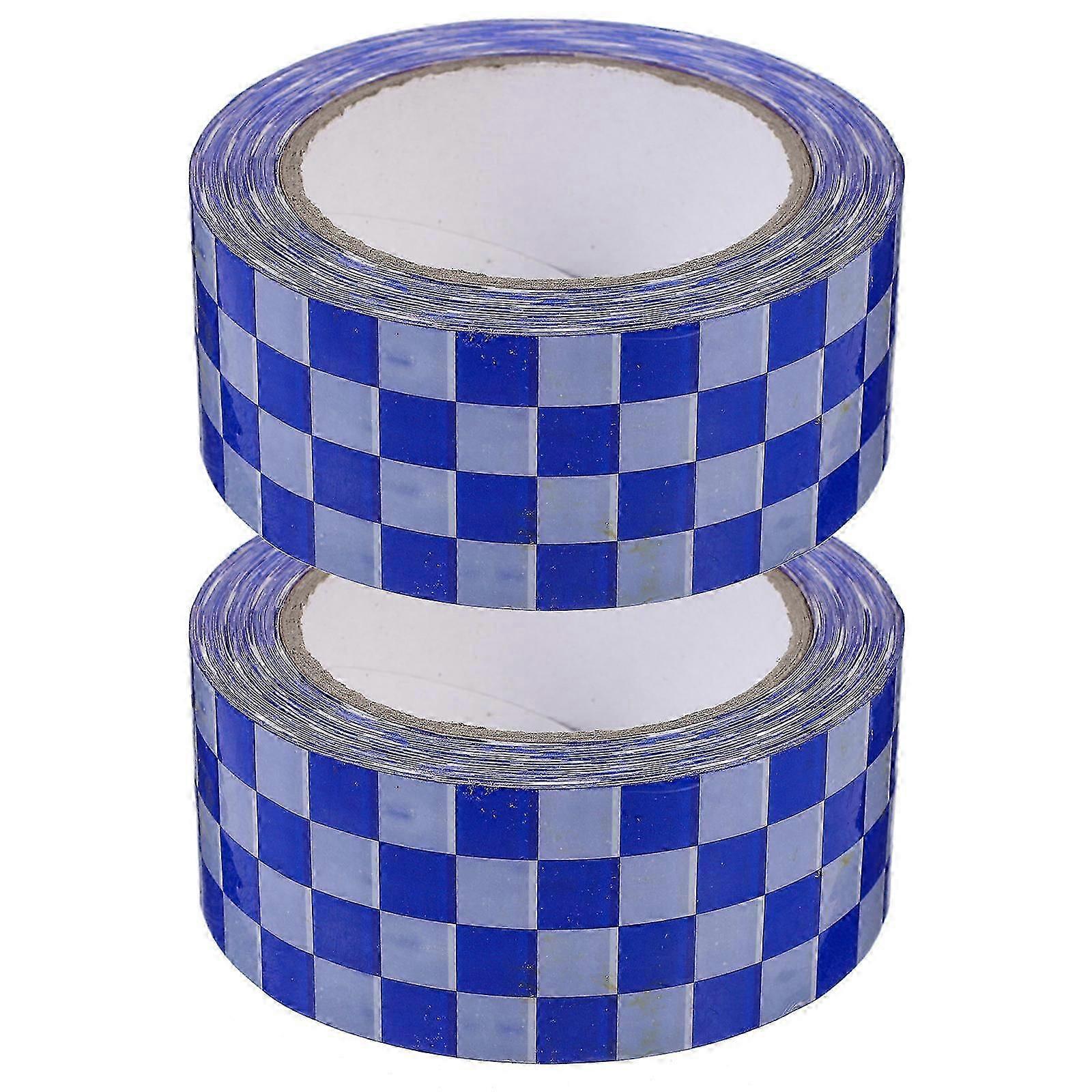 Paket Klebeband Kreative Projekte Blau und Weiß Schachbrett 10000,00 x 4,70 x 0,01 cm Paket Versiegelung 2 Rollen