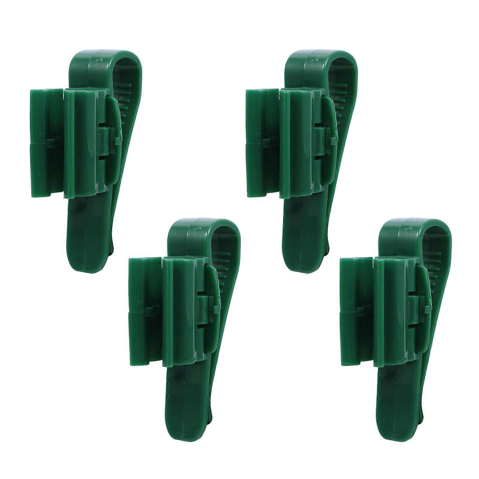 Practical Durable Green Plastic Clips for Fish Tank Filter Hose Holder Prevent Slipping 4pcs
