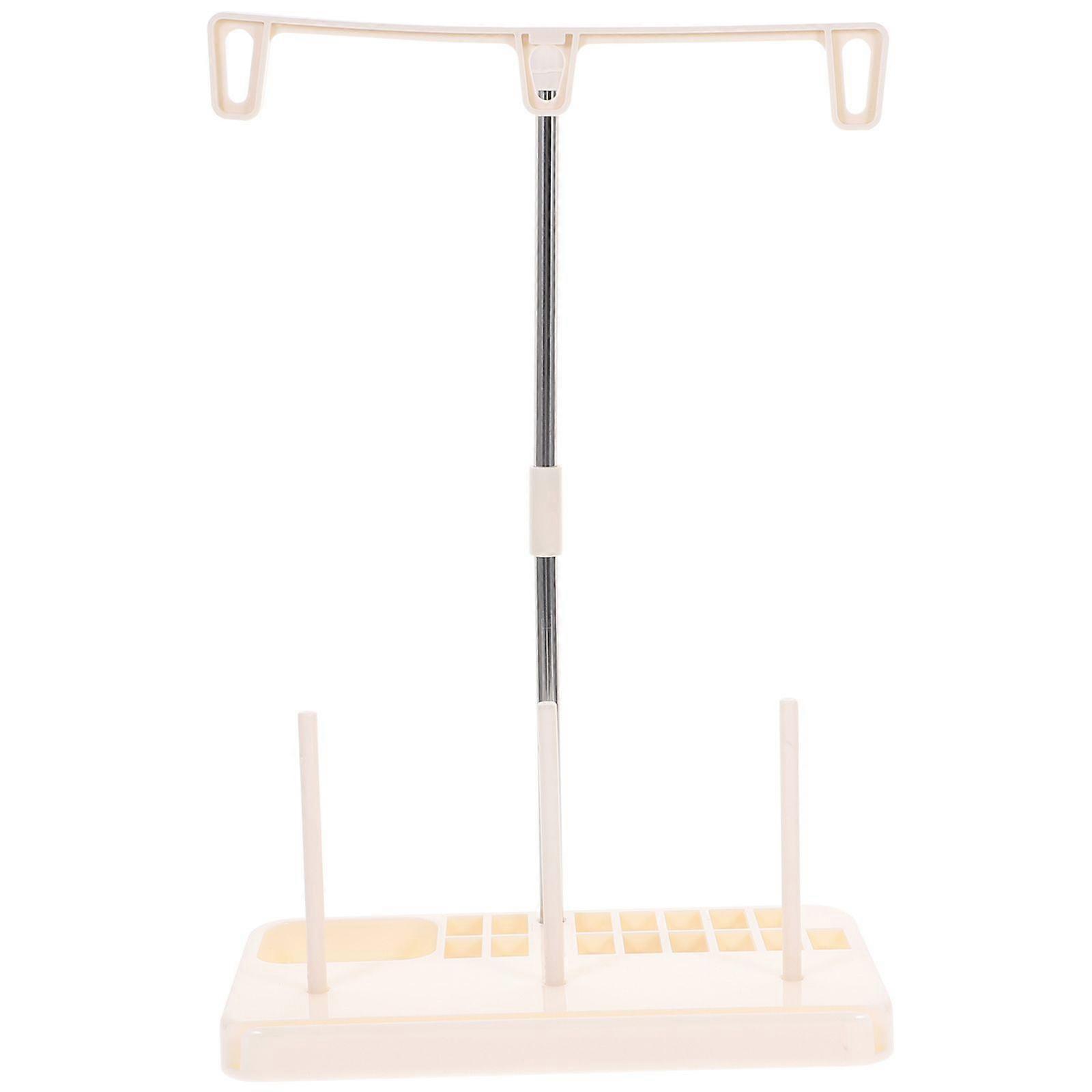 Sewing Machine Universal Thread Stand Plastic 3 Spools Holder Household Thread Holder for Sewing Embroidery (White)