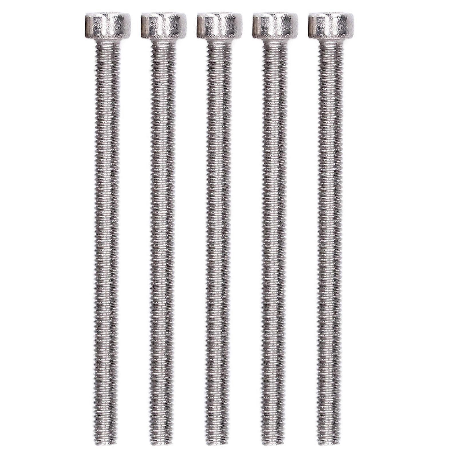 50Pcs M4 Galvanized Steel Hex Socket Cup Head Screws 55mm
