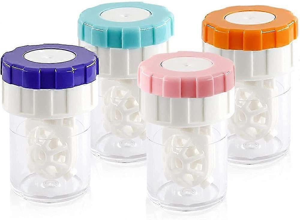 4Pack Contact Lens Cases with Cleaning Solution