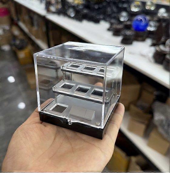 Acrylic Crystal Display Box With Three Layers Mineral Specimen Storage Case for Rocks And Gems Showcase Collectors And Educational Use