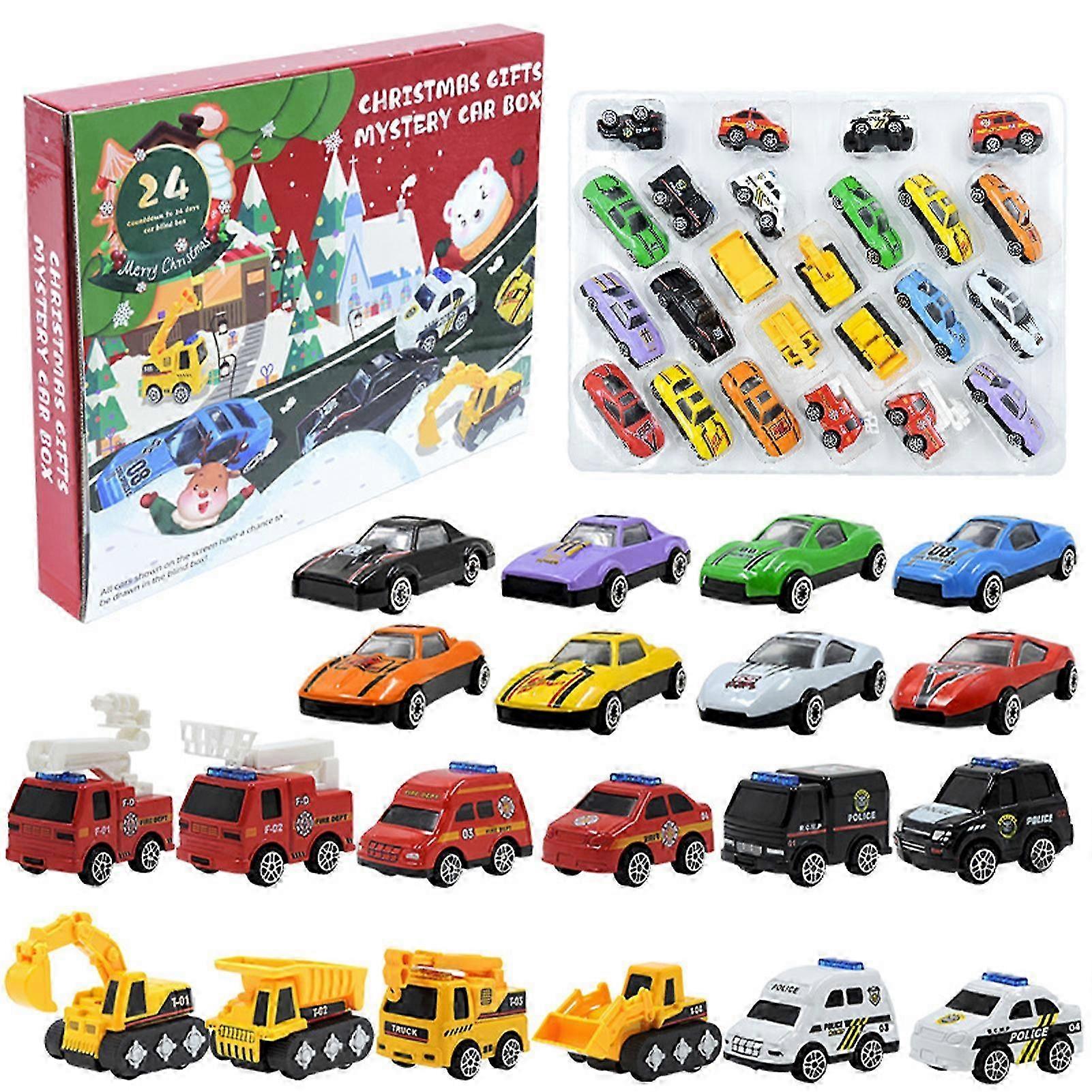 2025 Christmas Advent Calendar With Different Vehicles Set Of 24 Kids Building Blocks Holiday Family Activit