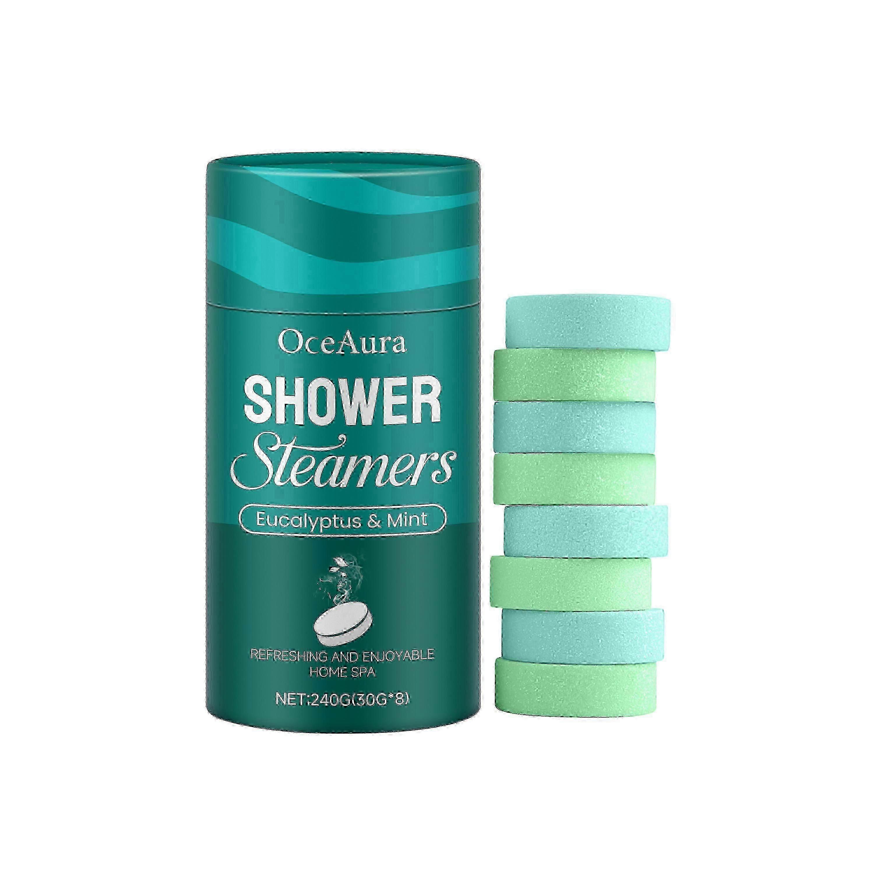 OceAura Eucalyptus Peppermint Aromatherapy Bath Tablets Gently Cleanse Skin, Leave Fragrance, Enhance Comfort Bath Aromatherapy