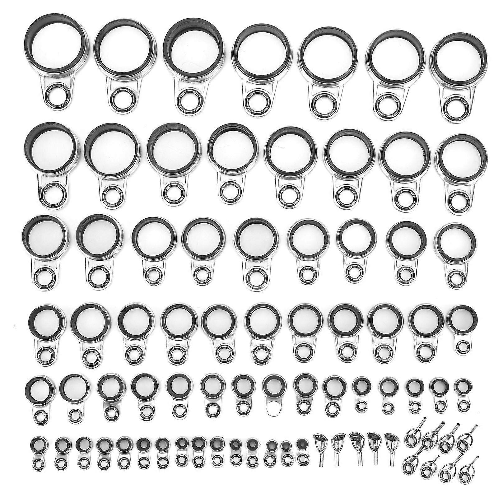 Telescopic Surf Casting Rod Guides Tip Tops Repair Kit Fishing Rod Eye Line Guide Ring