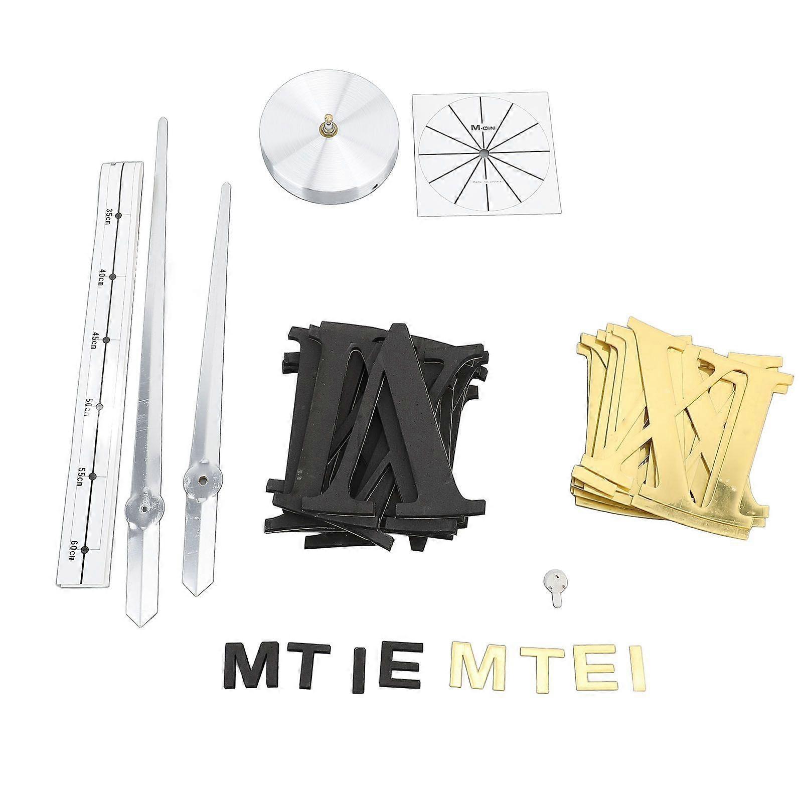 3D DIY Wall Clock DIY Innovative Roman Numeral Design Gold Mirror Silver Pointer Modern Wall Clock for Living Room Bedroom