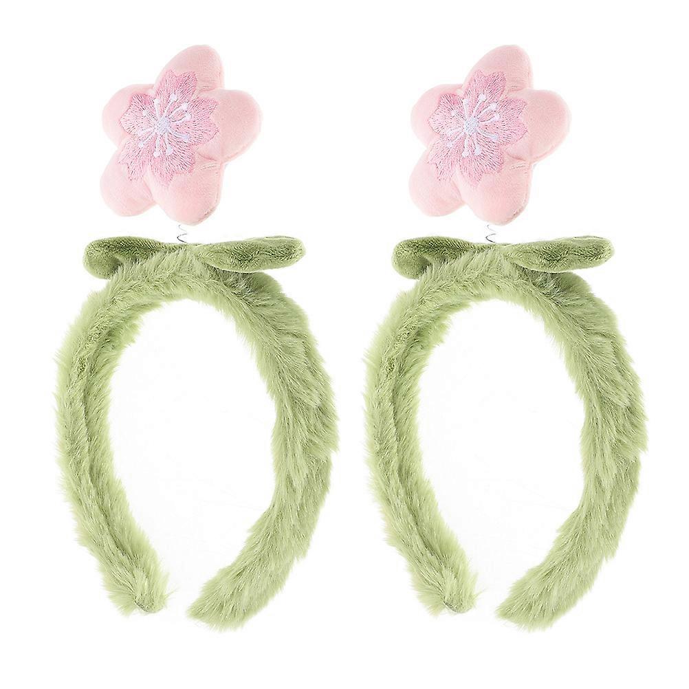 Makeup Headbands for Women Plush Floral Headband for Face Washing 10Pcs