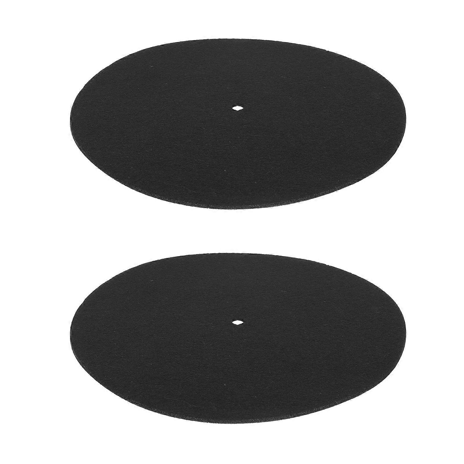 2Pcs Simple Vinyl Protective Pad for Phonograph Records Turntable Mats