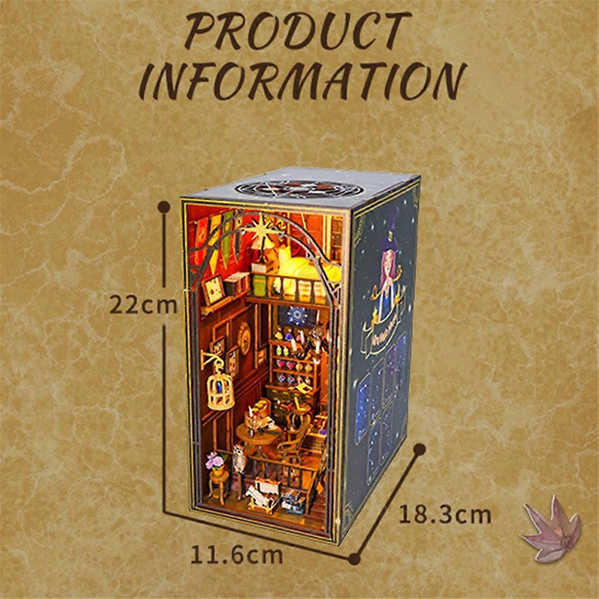 DIY Book Nook Kit Wooden Doll House 3D Puzzle Assembly Model