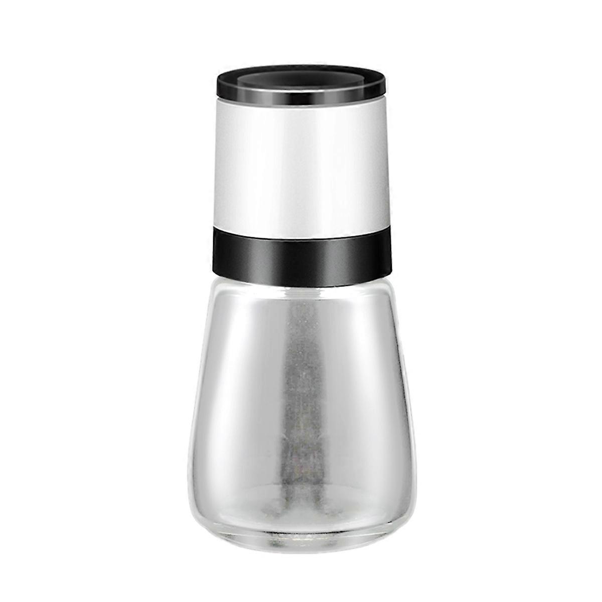 Manual Salt Pepper Grinder Transparent Grinder Kitchen Gadgets White