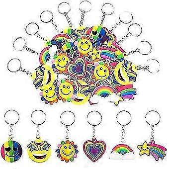 30Pcs Mini Emoji KeychainRandom Style,Smileys Keychain,Keychains for Kids Gifts,for Handbag Backpack Keychain Cute Decorations for Christmas Kids Part