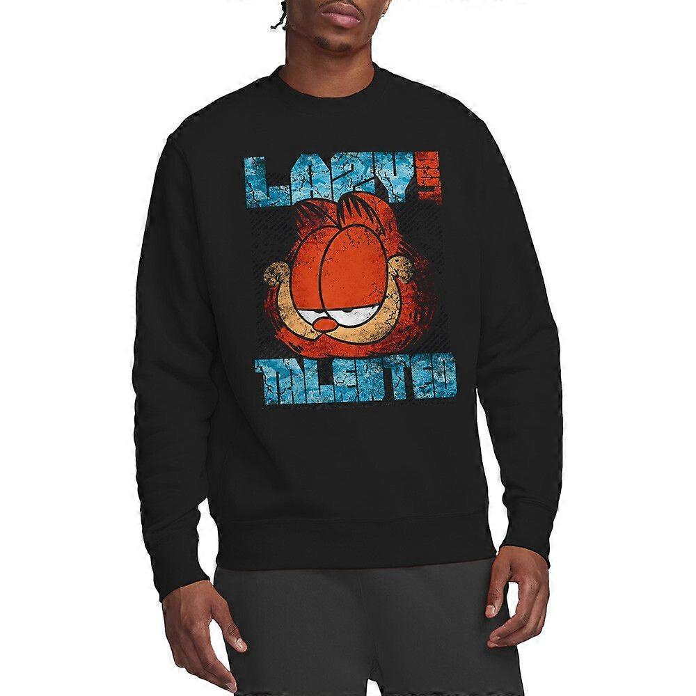 Moletom Garfield Lazy But Talented Distressed, Estilo Preto 2090
