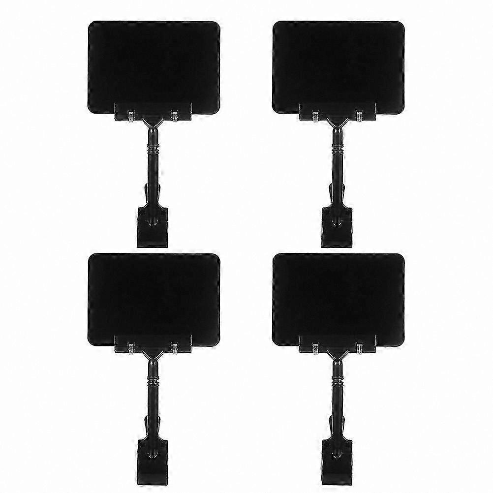 Reusable Price Tag Display Stand for Fruits and Vegetables, 4-Pack, Black, 27.50x14.00x7.00cm