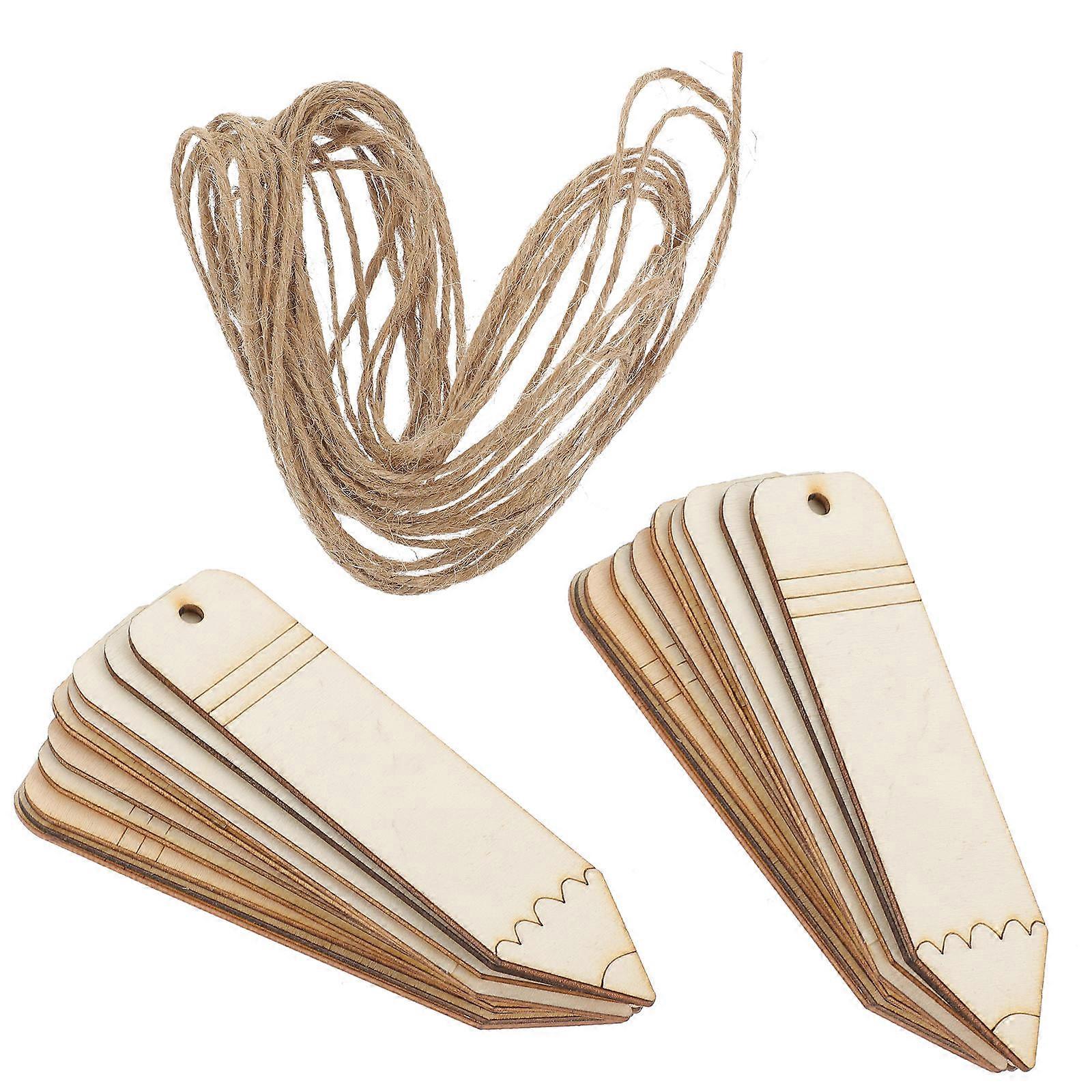 Unfinished Wood Cutouts Wood Bookmark Blank for DIY Craft Projects 4Sets