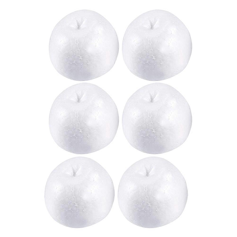 White Foam Apple Models for DIY Art Supplies 24Pcs Lightweight Craft Apples