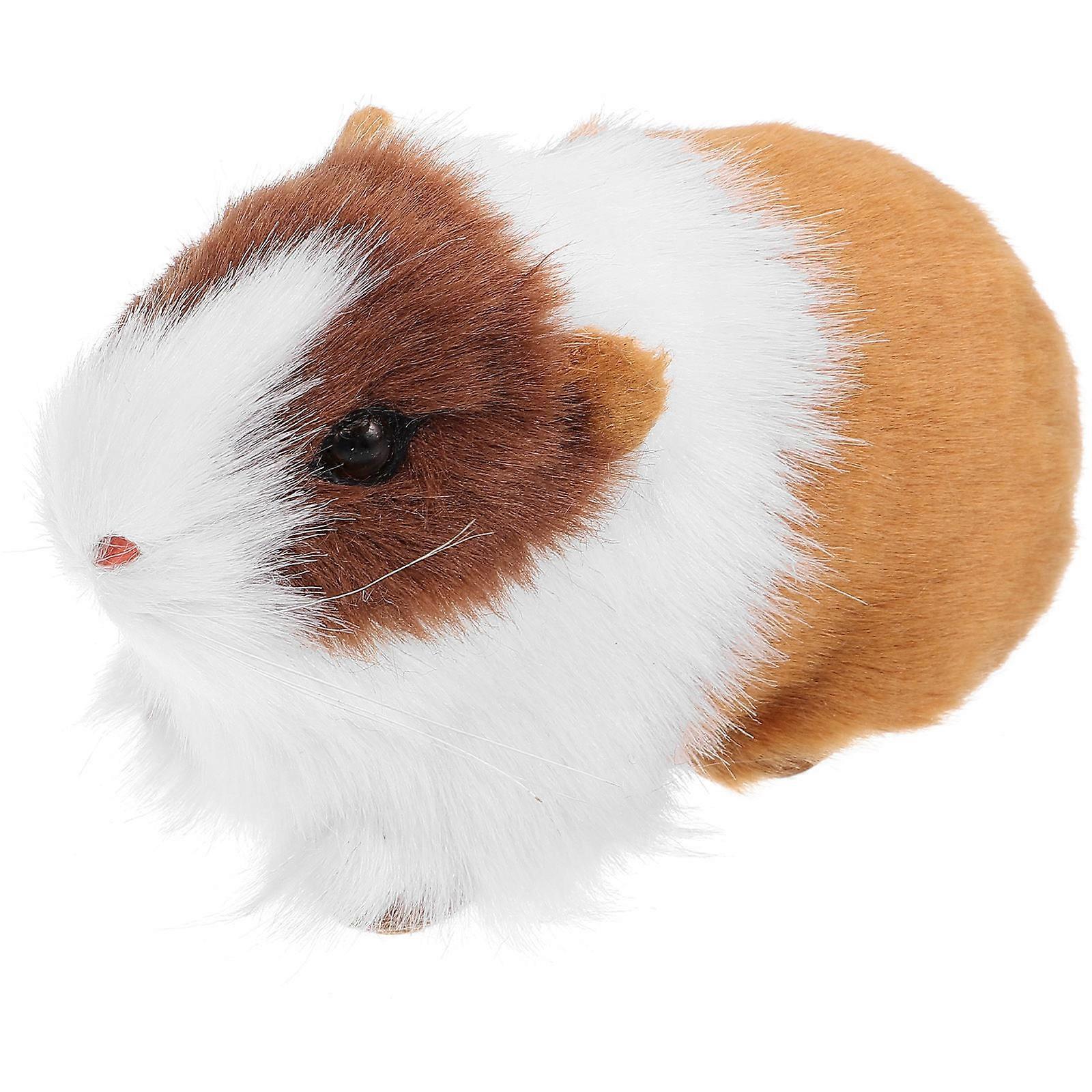 Decorative Hamster Figurine for Decor 3Pcs Orange Simulated Model