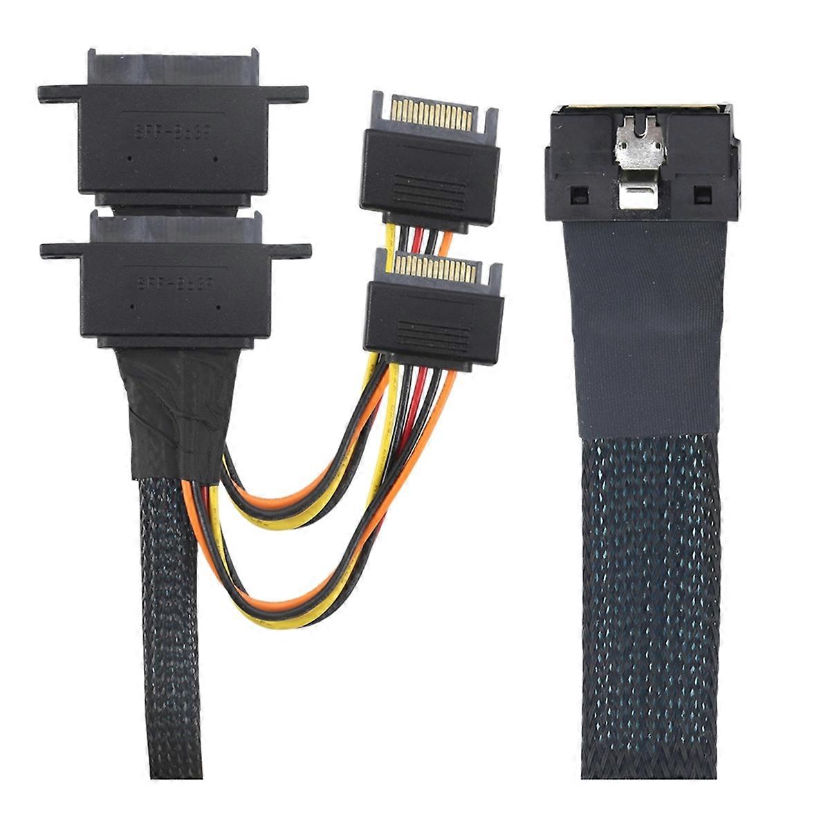 PCI-E Slimline SAS Inclusive Scoop-Proof Anti-Misplug SFF-8654 8i 74P to SFF-8639 U.2 + 15P with Rig
