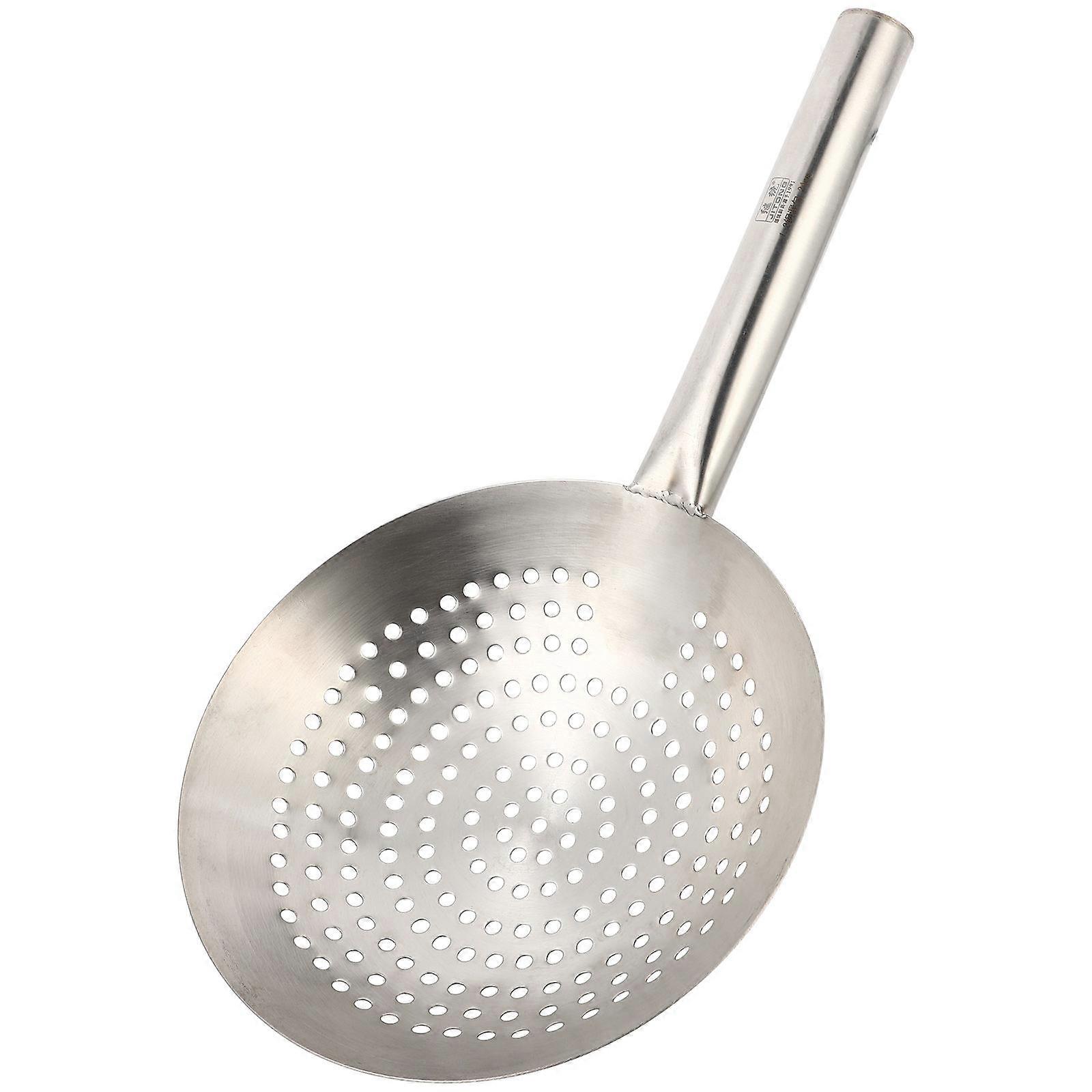 Kitchen Gadget Filter Spoon 2Pcs Stainless Steel for Kitchen Use Oil Strainer