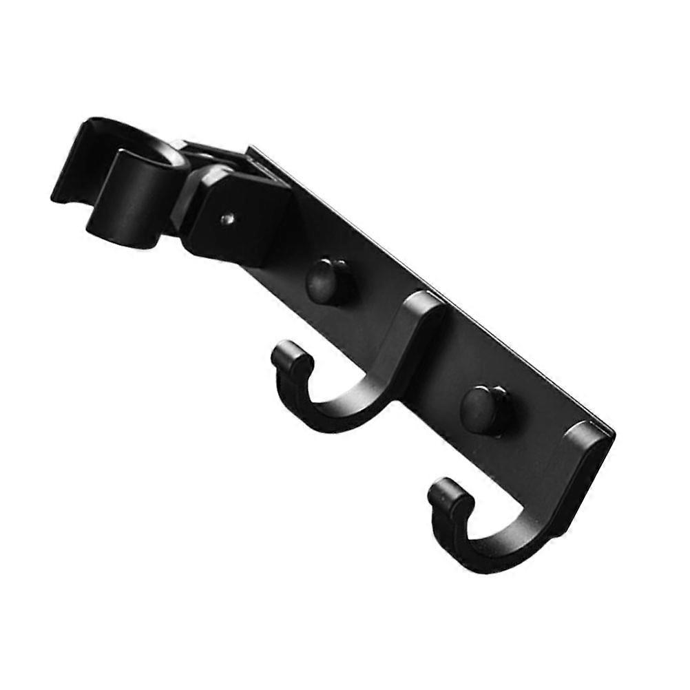 Wall-Mounted Storage Rack for Bathroom Use 1Set Black