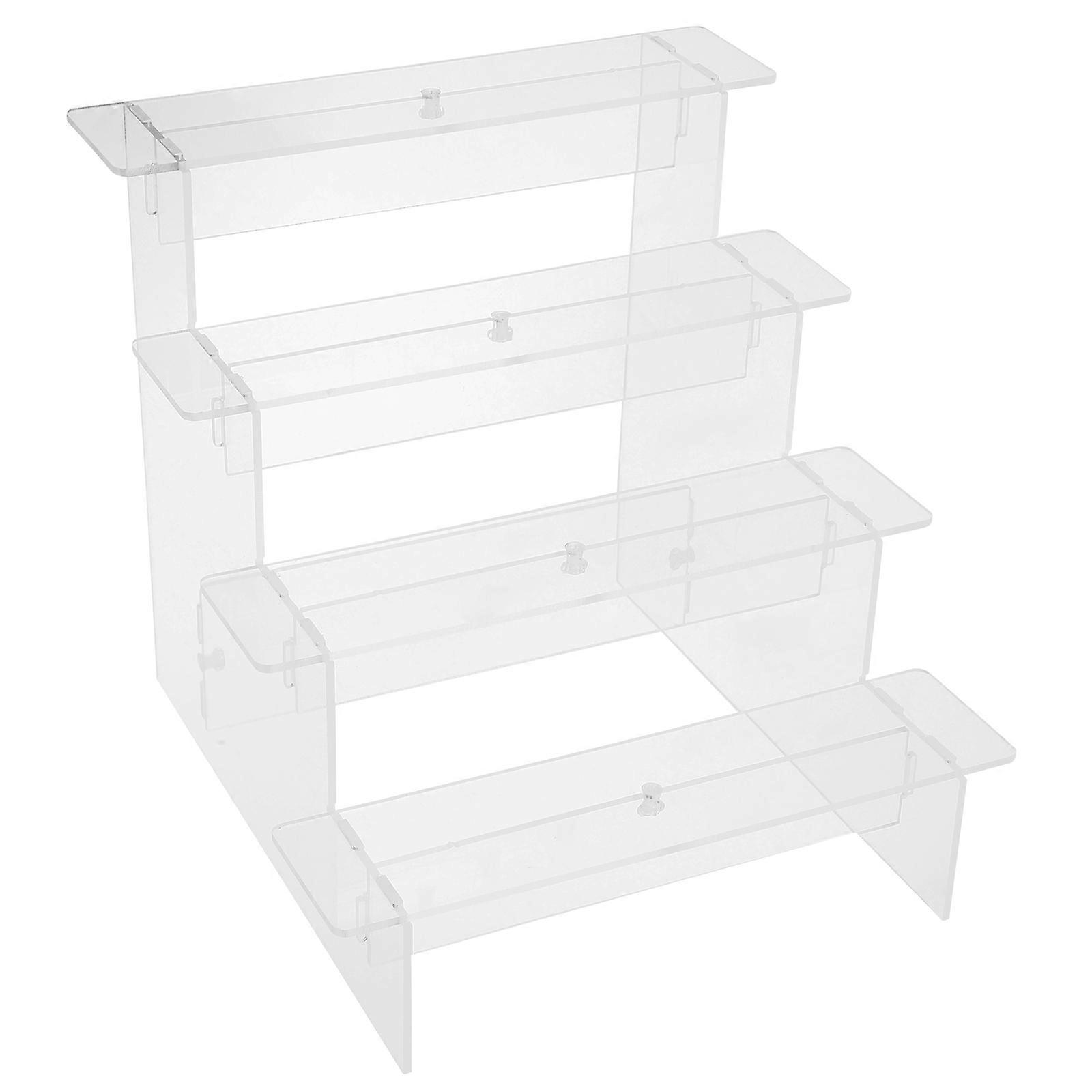 Transparent Acrylic Display Stand for Figures 4 Tier Display Organizer